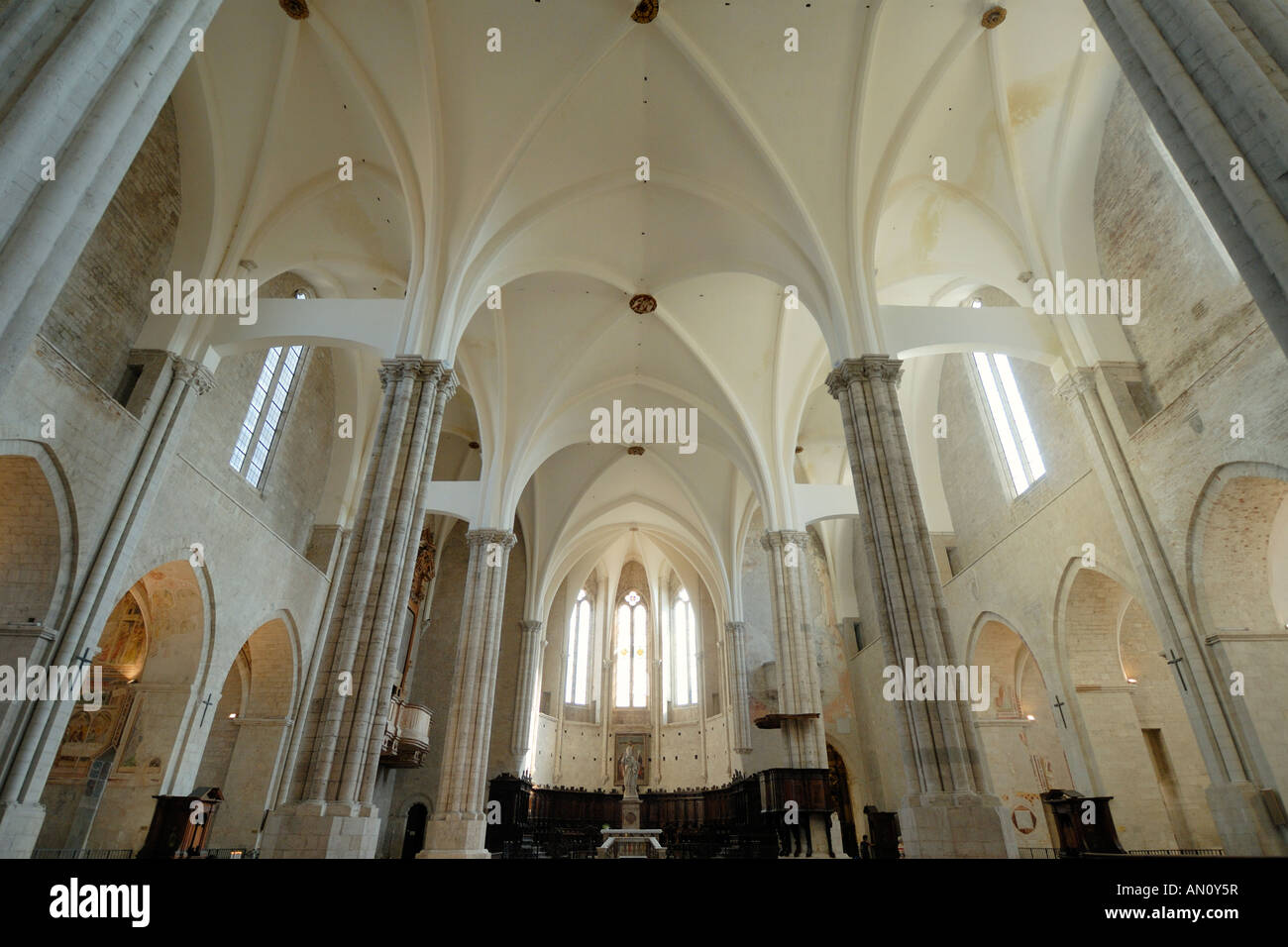 Todi Umbria Italy Interior of the Tempio di San Fortunato Stock Photo Alamy