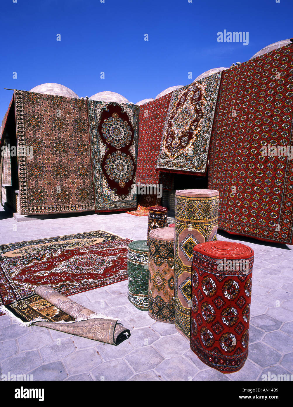 Uzbekistan Bukhara carpets Stock Photo Alamy