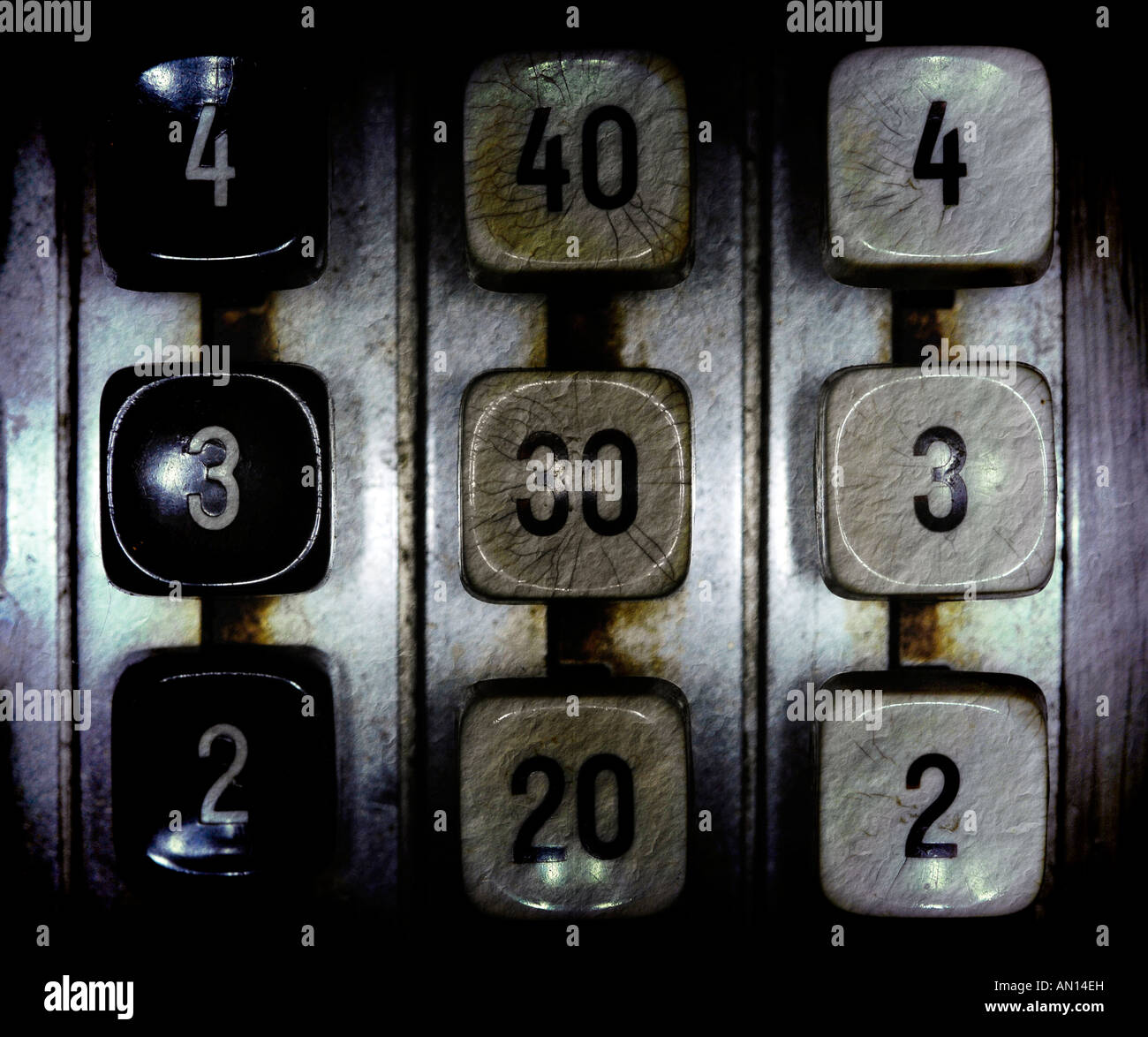 numbers till cash register retro fifties old fashioned maths grunge ...