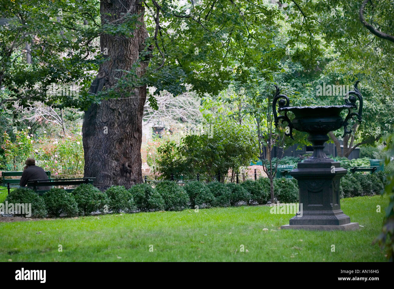 Gramercy Park private grounds New York City 2006 Stock Photo