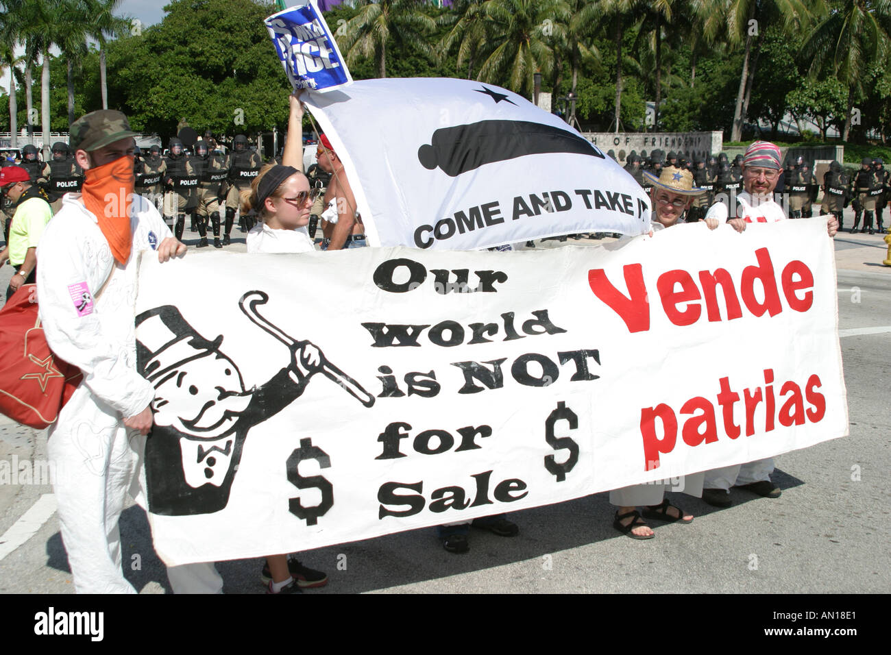 Miami Florida Biscayne Boulevard Free Trade Area Of Americans