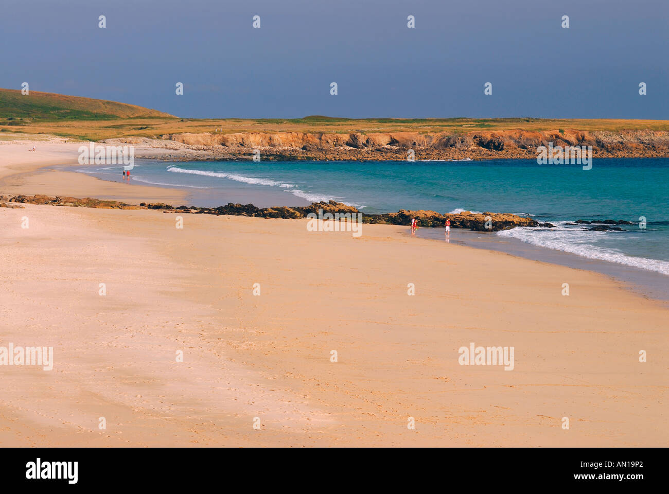 Beach Kerläouen, St. Tugen, Brittany, France Stock Photo