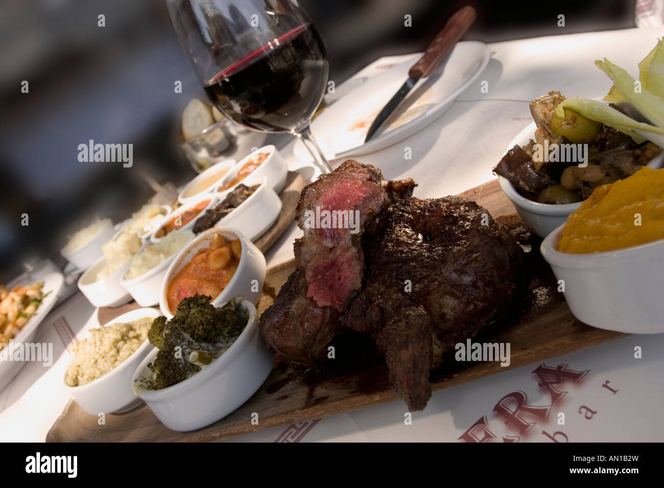 Serving of Steak Stock Photo Alamy