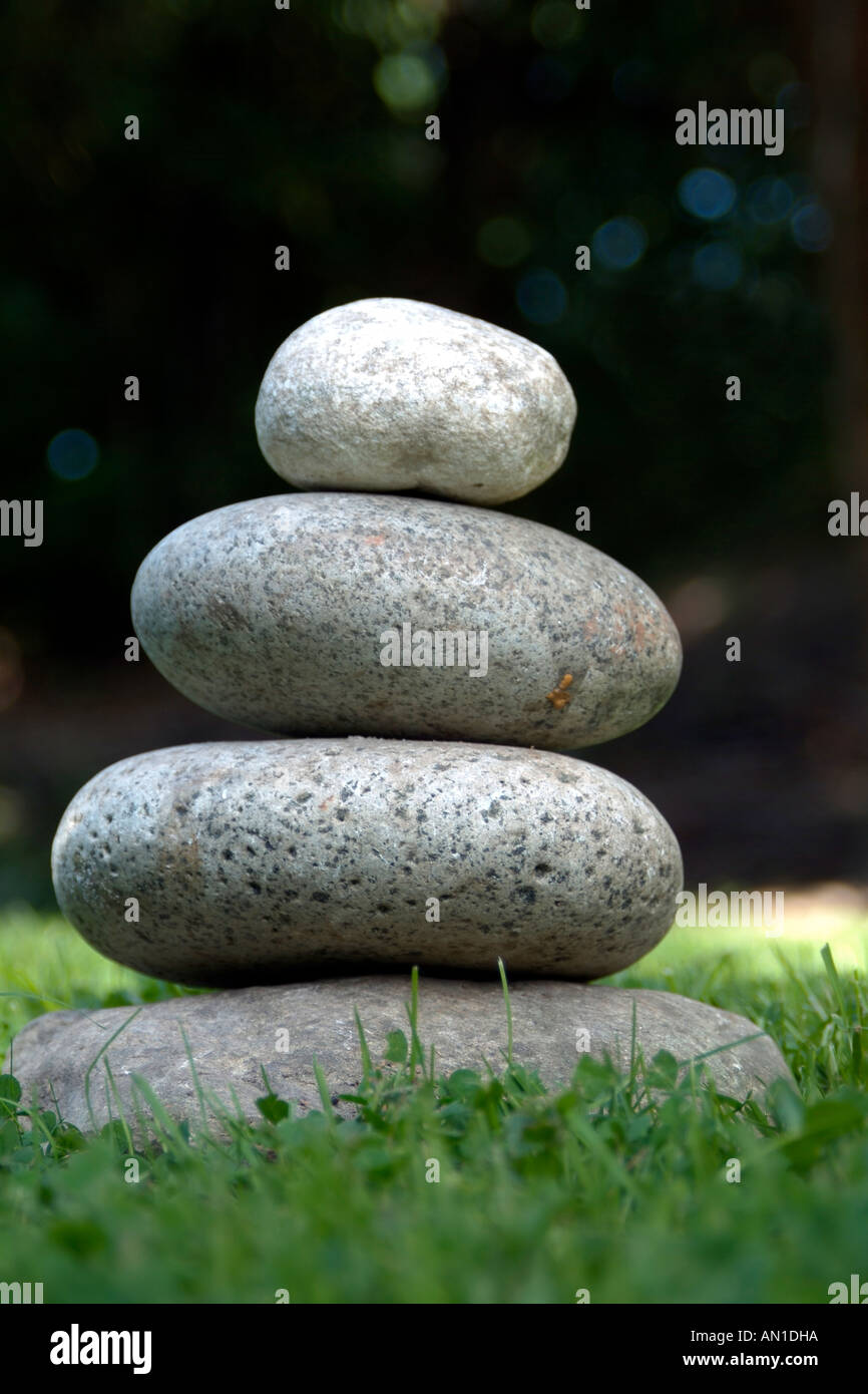Stones stack balance harmony grass zen outdoors object stillife hires