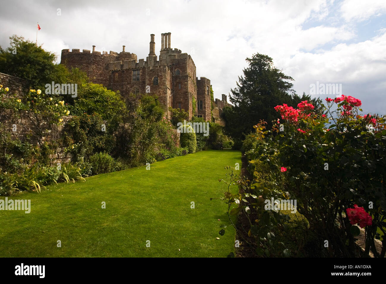 Berkeley Norman castle and grounds in summer Glos Gloucestershire