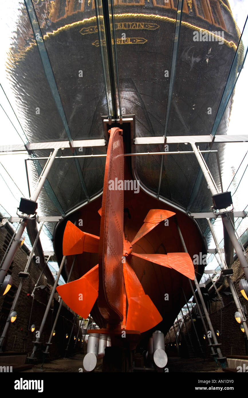 SS Great Britain the world's first large iron ship hull and prow in dry ...