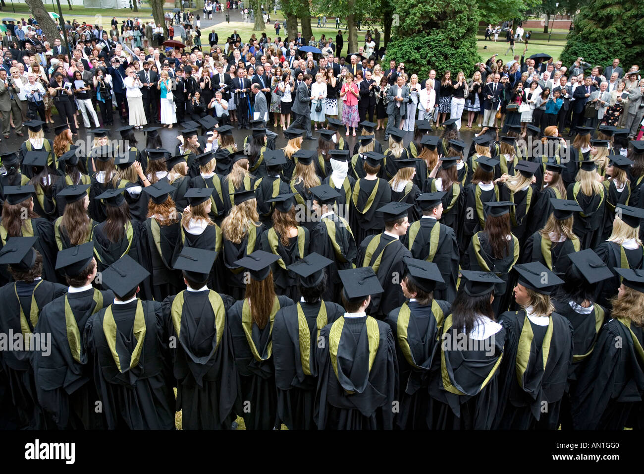 Graduation day at University of Birmingham , England Students at their