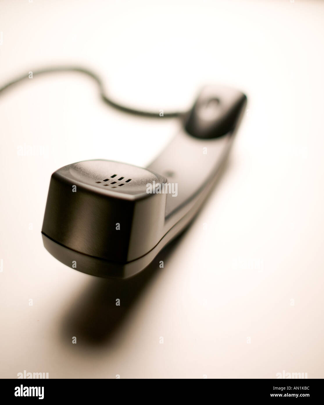 Telephone receiver, off the hook Stock Photo
