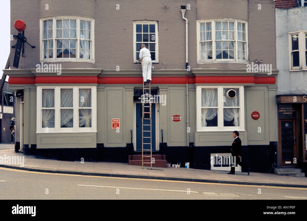 Painting a pub Stock Photo Alamy