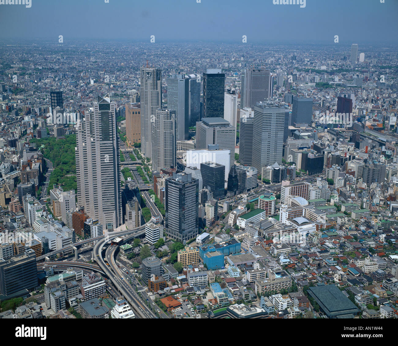 Aerial view Shinjuku Tokyo Japan Stock Photo - Alamy