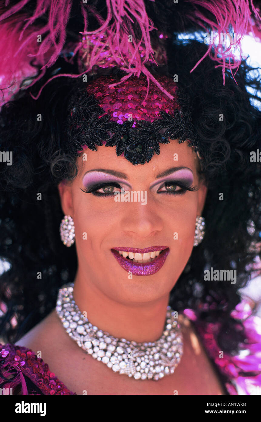 England,London,Annual Pride Festival Parade,Female Impersonators Stock ...