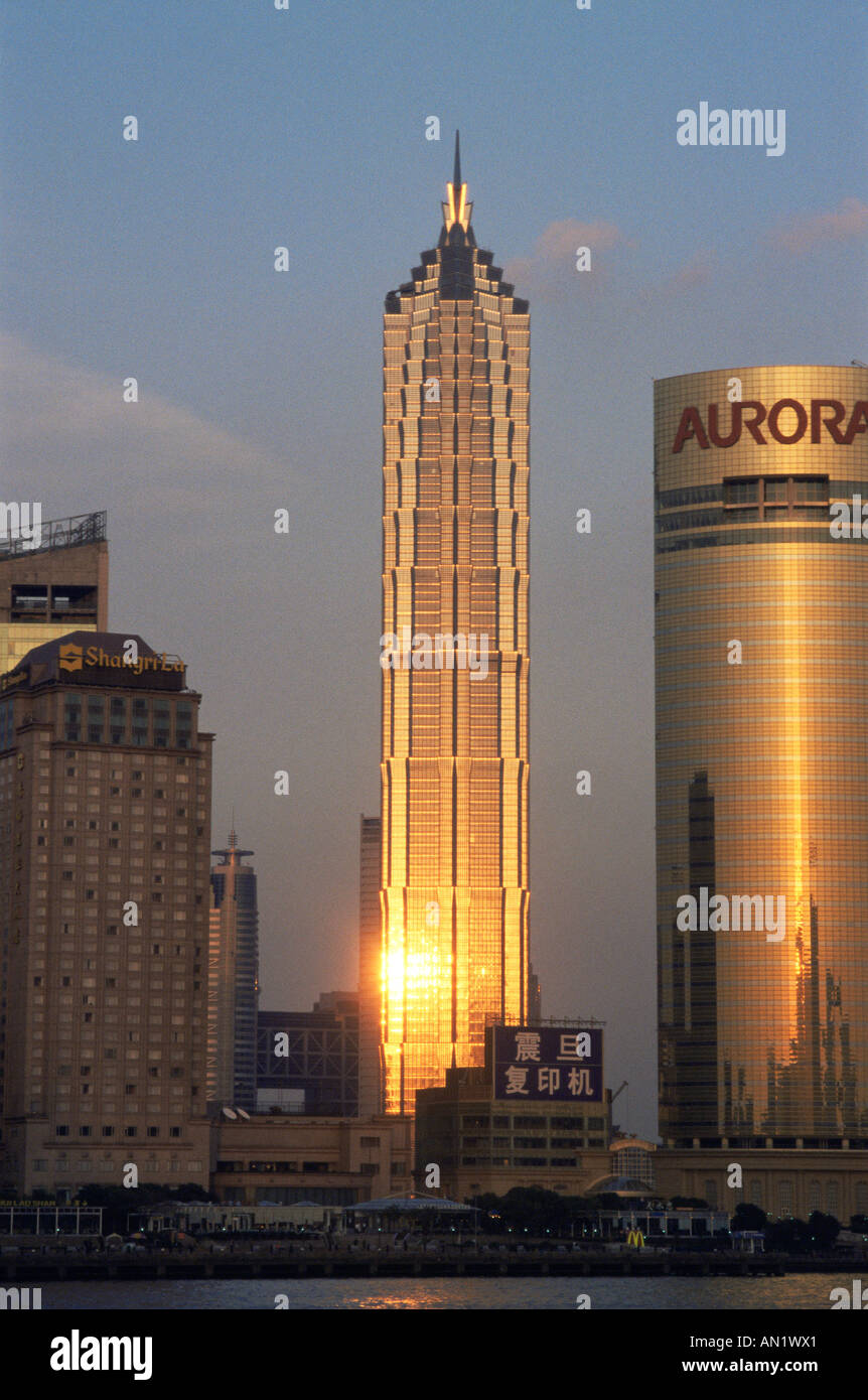 China, Shanghai, Pudong, Jinmao Tower Stock Photo