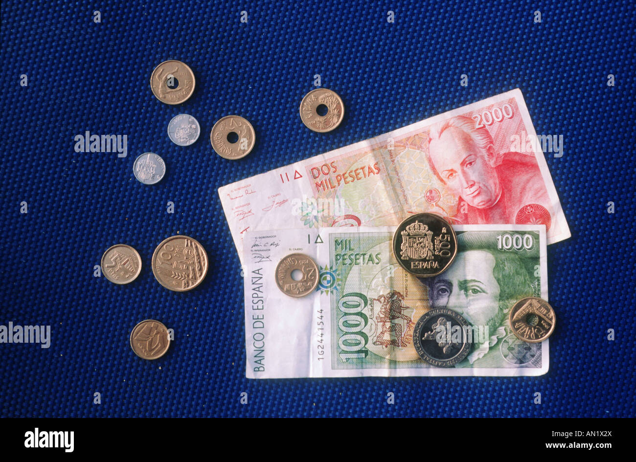 Spanish money. Stock Photo