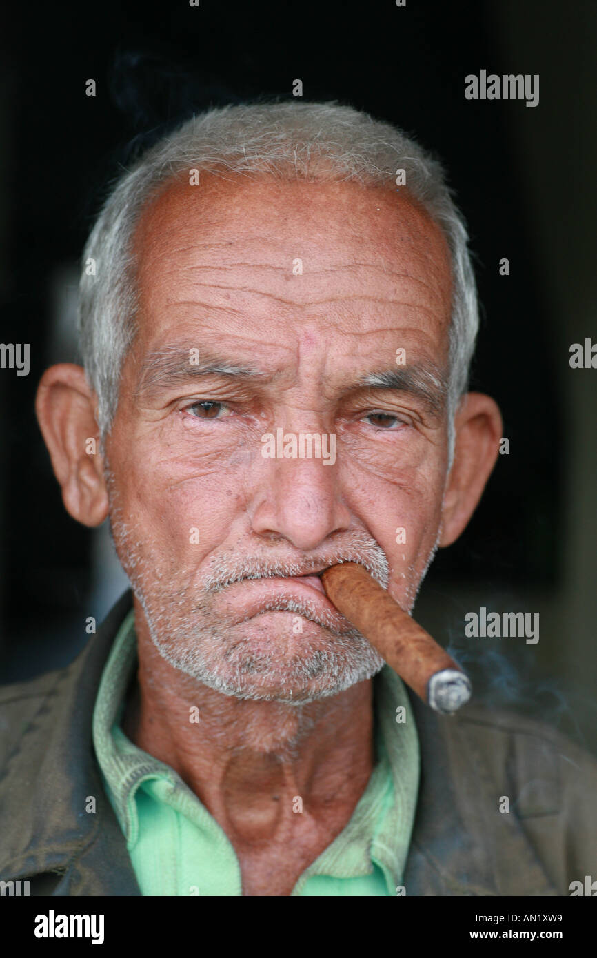 Cuba Cienfuegos January 2006 Old Man In Front Of His Door