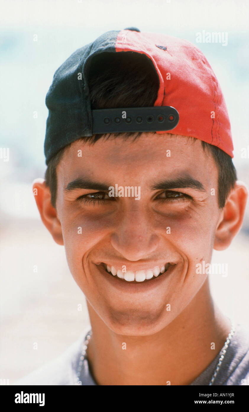 boy with baseball cap