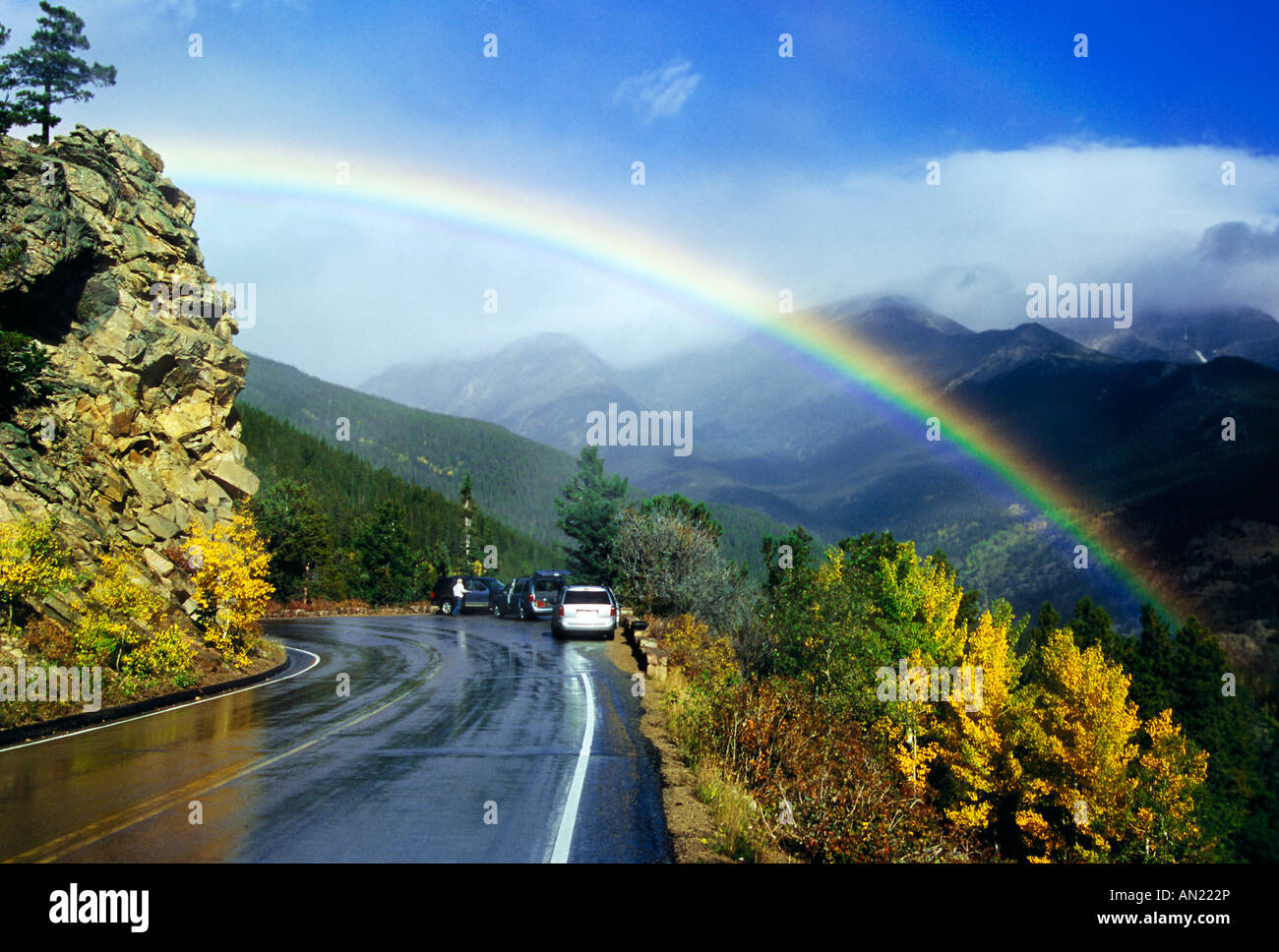 Rainbow Trail Ridge Rocky Mountains NP USA Stock Photo