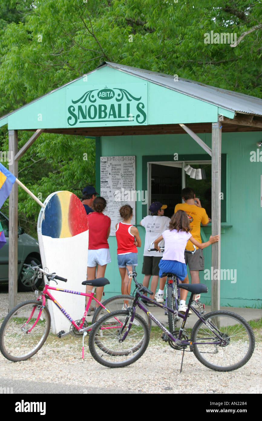 Louisiana Abita Springs,ice cream stand near Tammany Trace bike trail,recreation,scenic,visitors