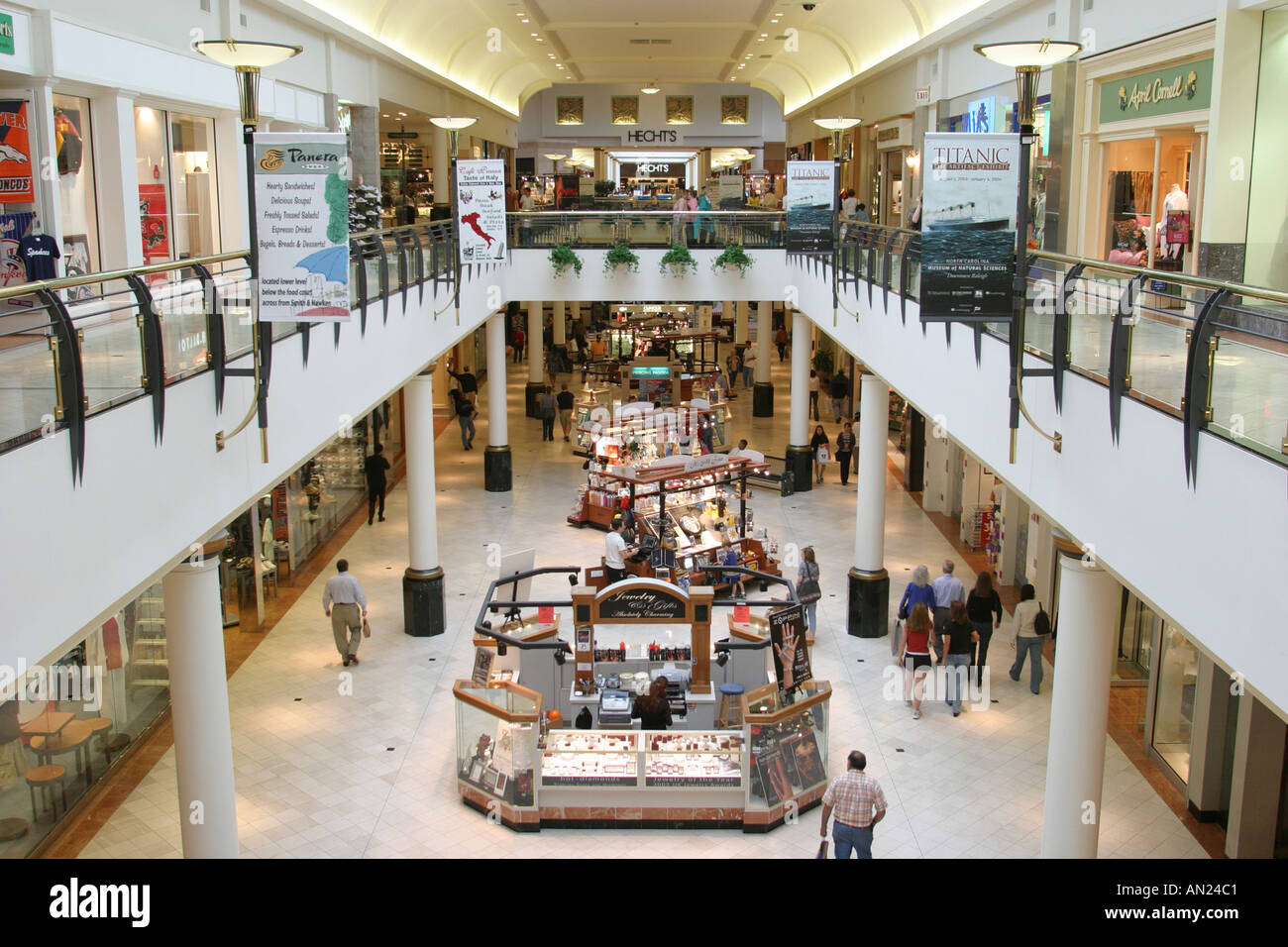 Raleigh North Carolina,Crabtree Valley Mall,largest,shopping shopper  shoppers shop shops market markets marketplace buying selling,retail store  stores Stock Photo - Alamy