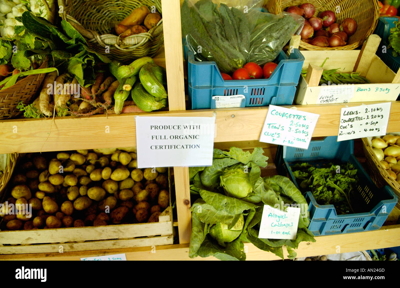 Farm shop on organic farm K Stock Photo Alamy