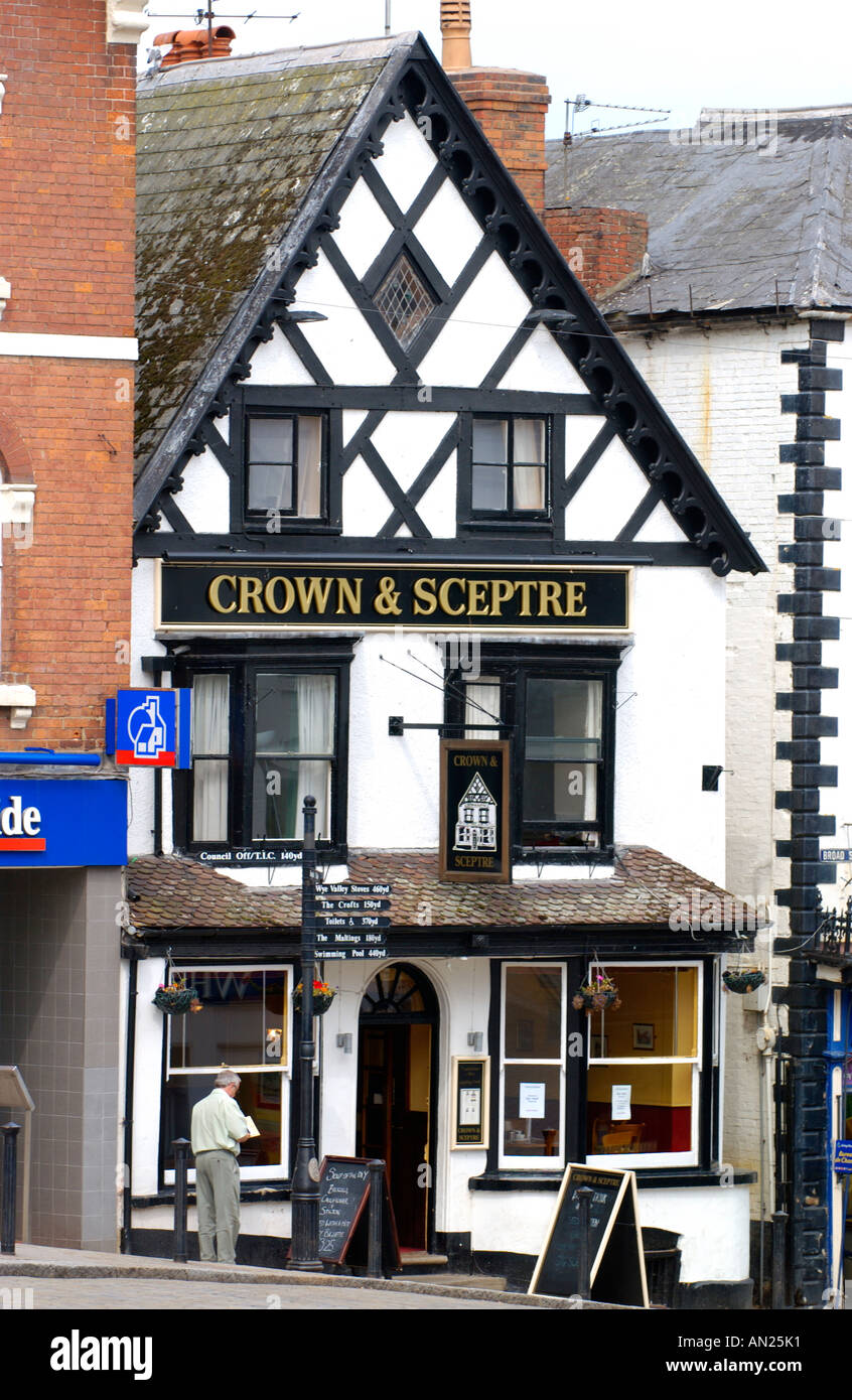 Crown and Sceptre Inn in Ross on Wye Herefordshire England UK GB EU Stock Photo