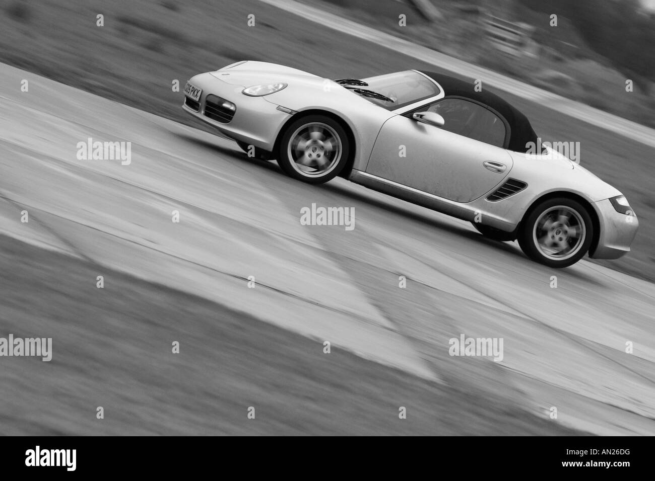 Speeeding Porsche Boxter Stock Photo