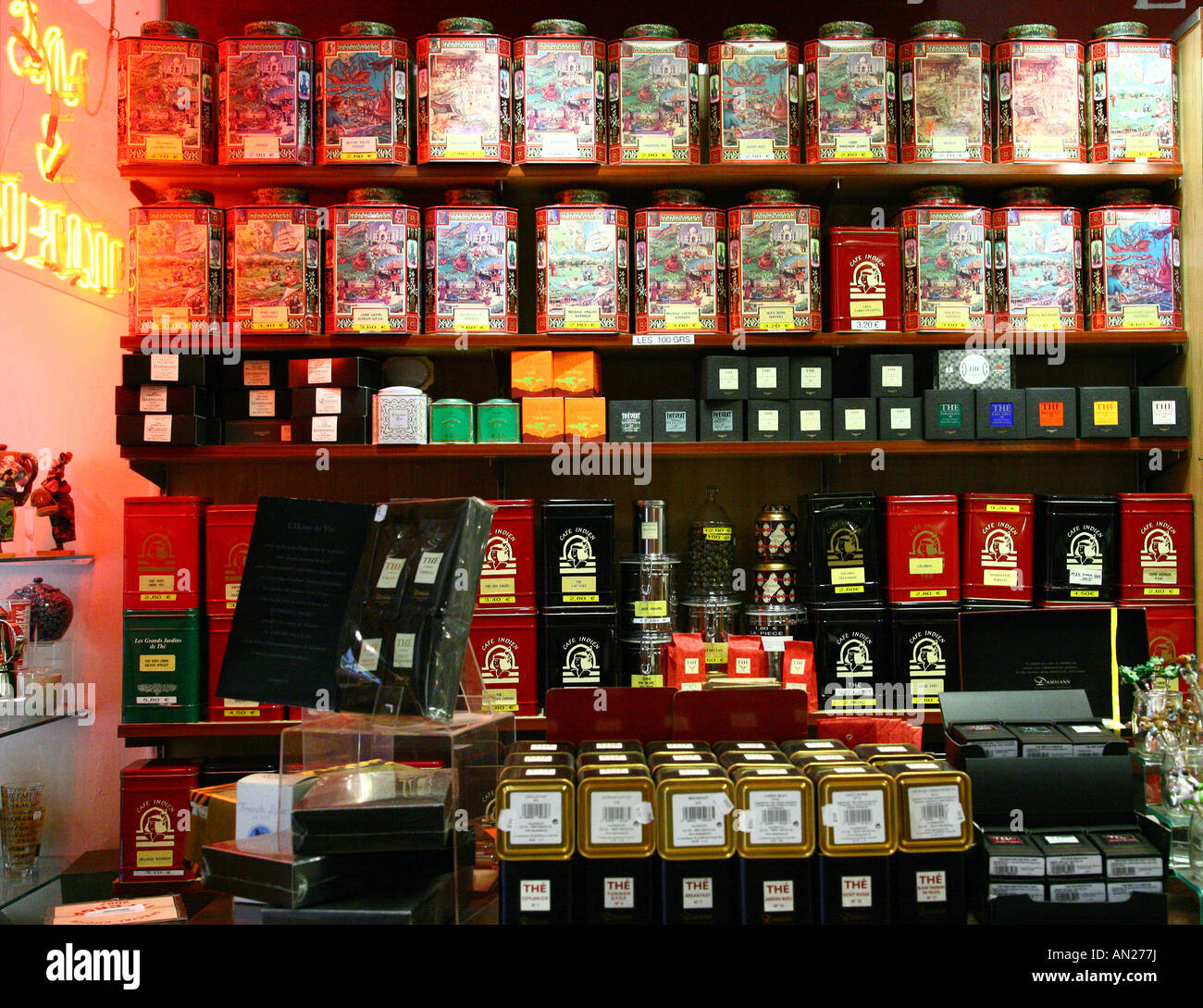 Tea Shop in Nice Old Town Stock Photo Alamy