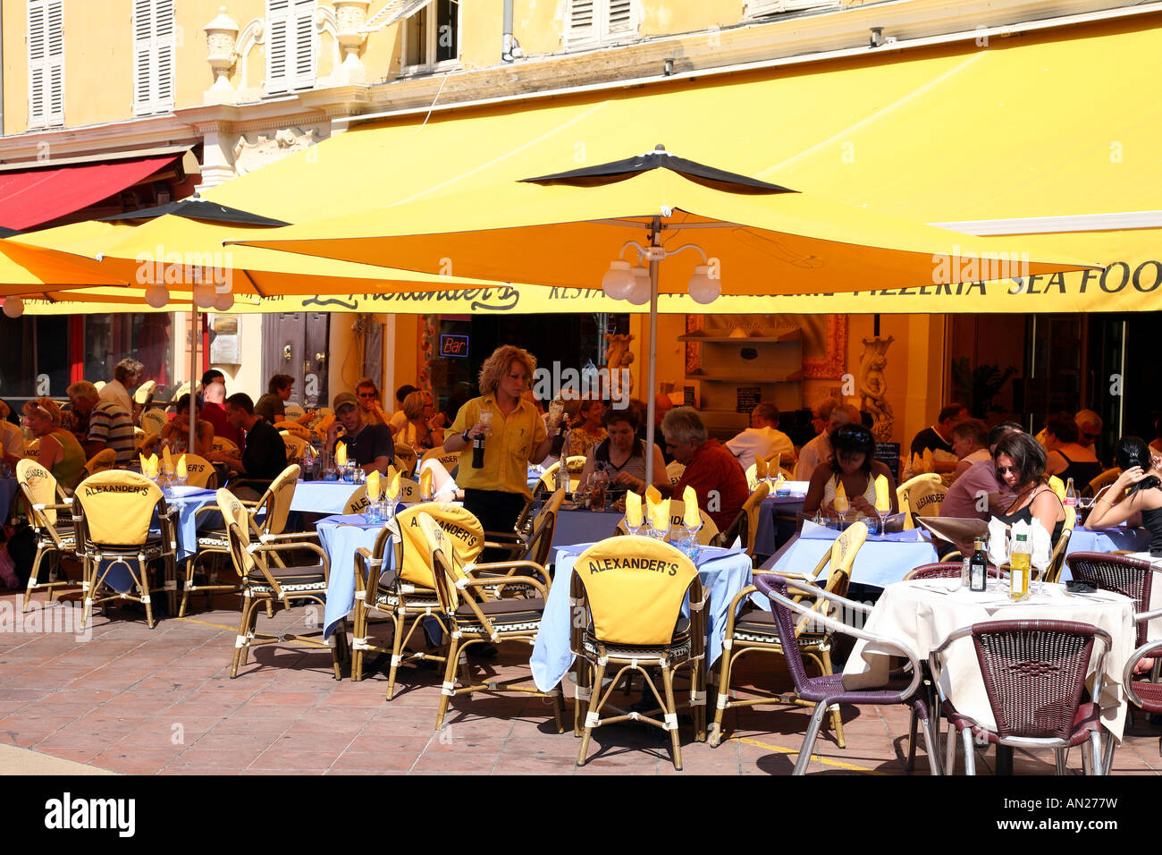 Alexander's Restaurant in Nice Old Town Stock Photo