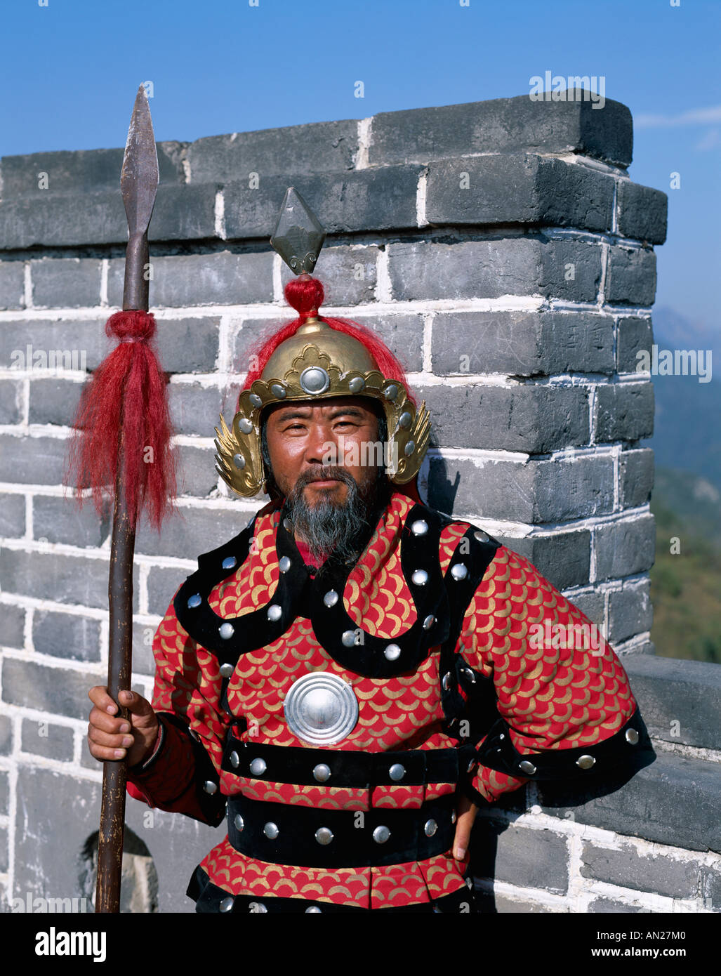 Great Wall at Mutianyu / Man Dressed in Ming Dynasty Costume, Beijing, China  Stock Photo - Alamy