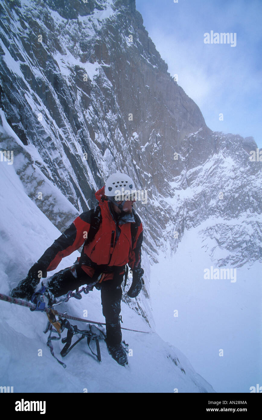 Climber ascends steep rocky hi-res stock photography and images - Alamy
