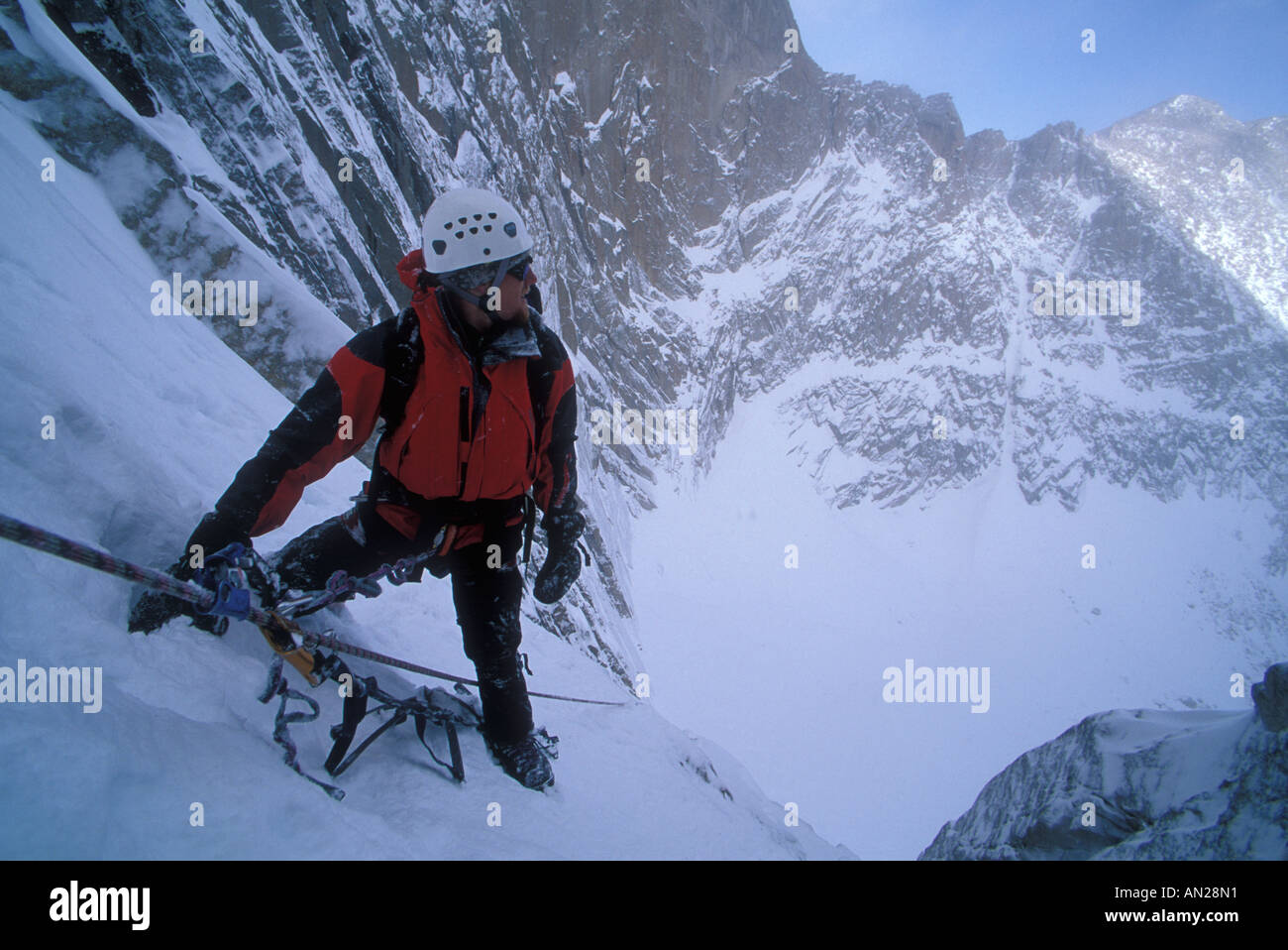 Climber ascends steep rocky hi-res stock photography and images - Alamy