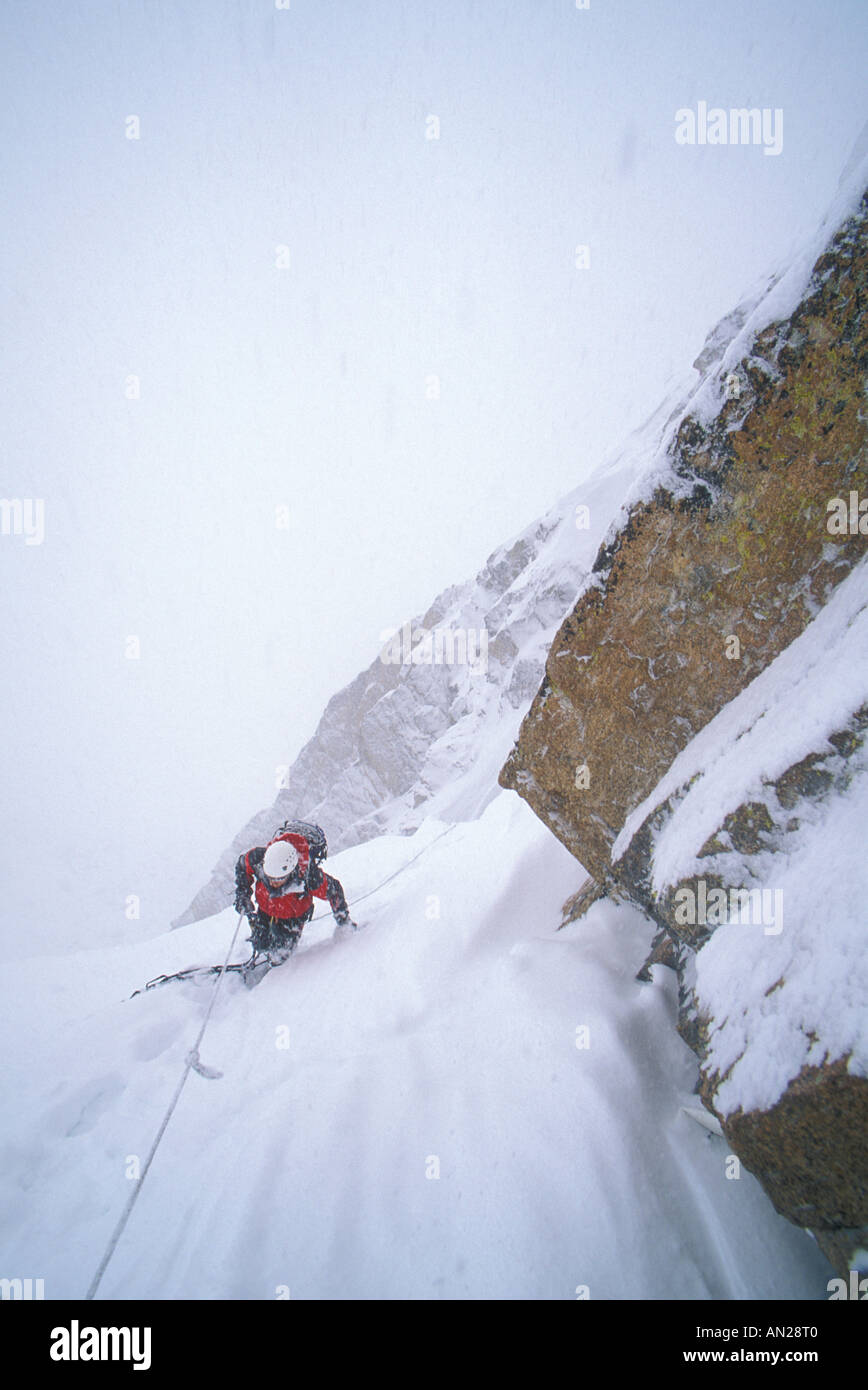 Climber ascends steep rocky hi-res stock photography and images - Alamy