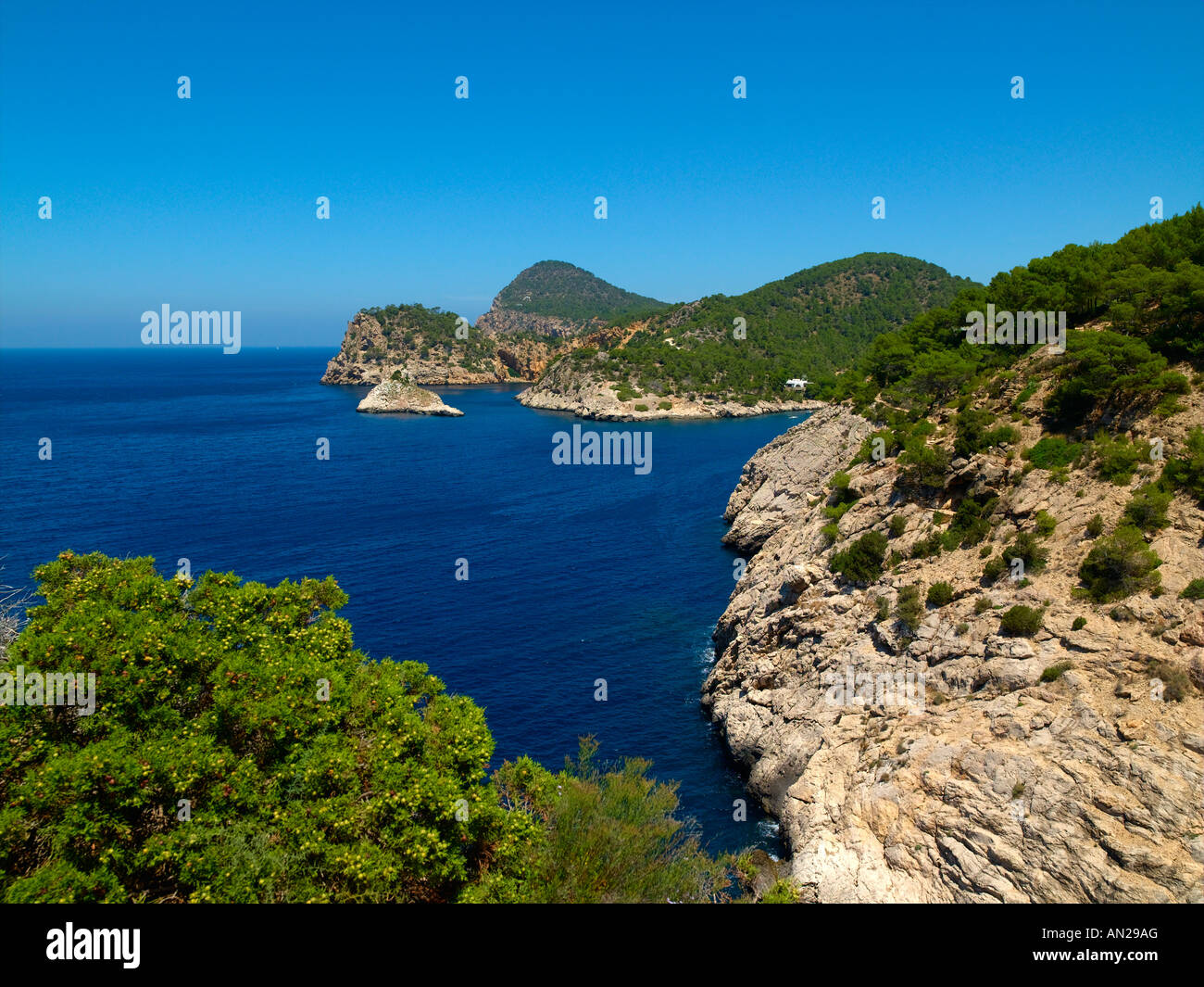 The Landscape Around Ses Fontanelles Stock Photo