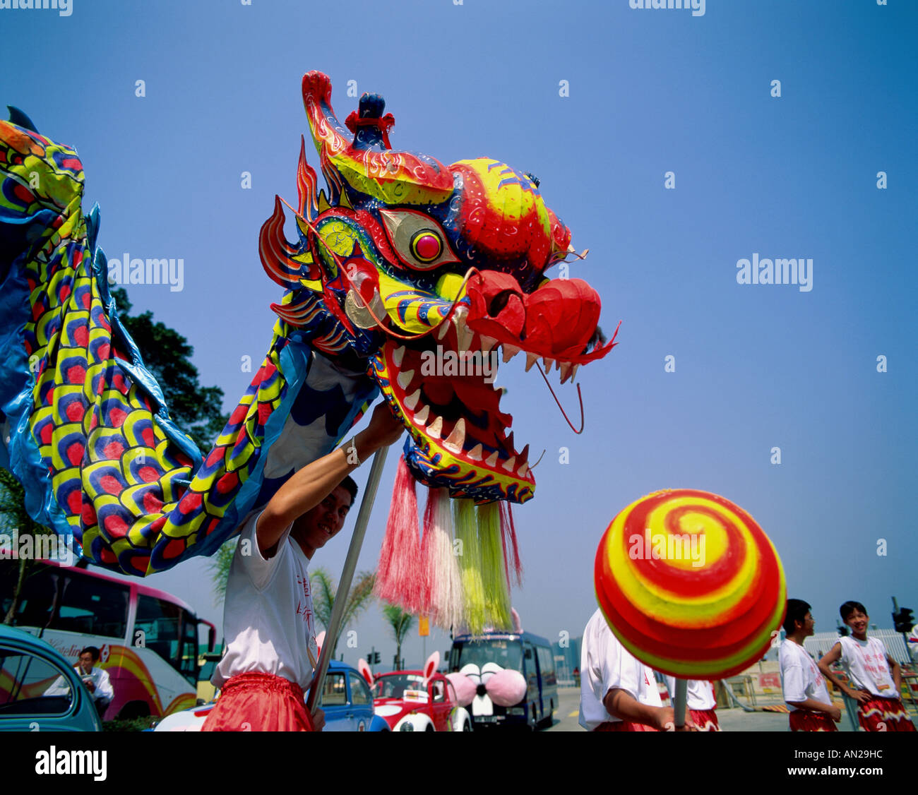 Chinese New Year Dragon Dance Beijing China AN29HC 