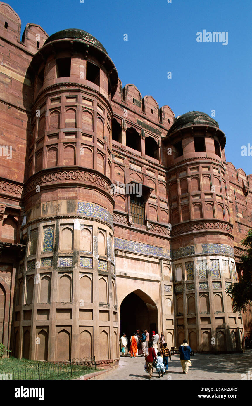 Agra Fort / Entrance Gateway, Agra, Uttar Pradesh, India Stock Photo