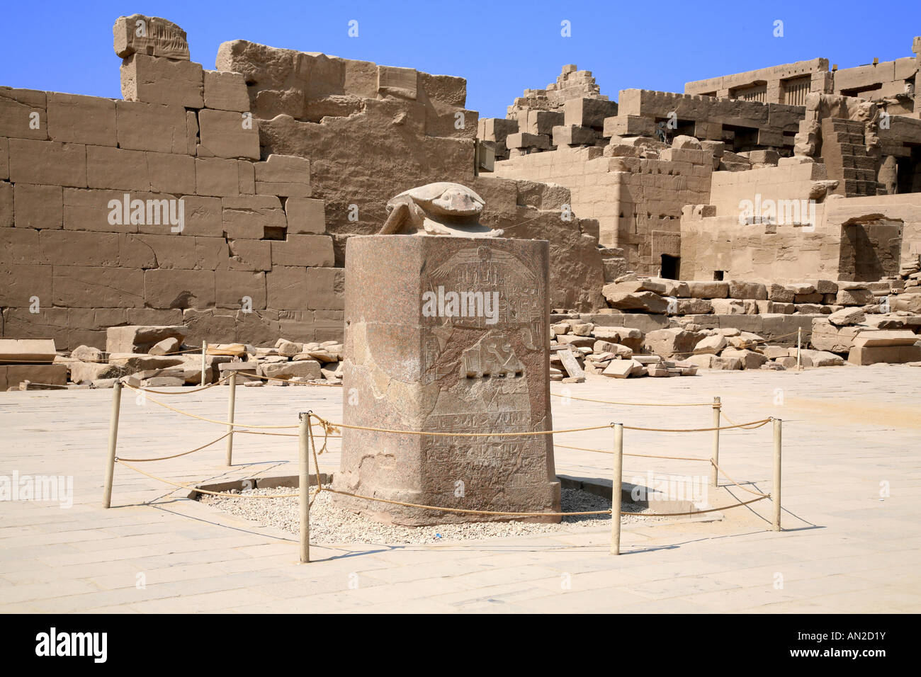 Scarab Statue, Karnak Temple Stock Photo - Alamy