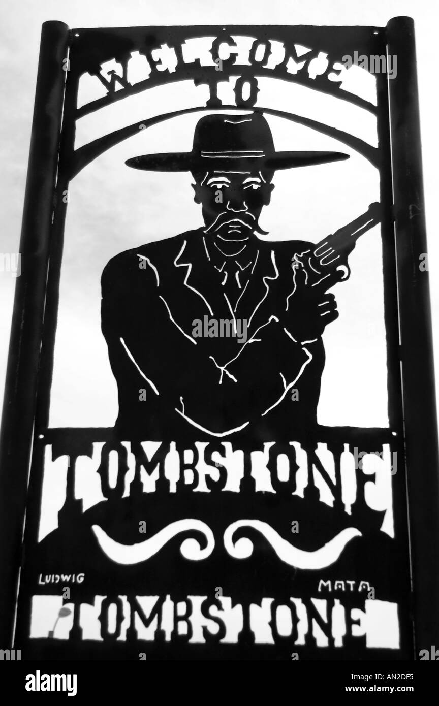 Welcome to Tombstone sign Arizona USA Stock Photo