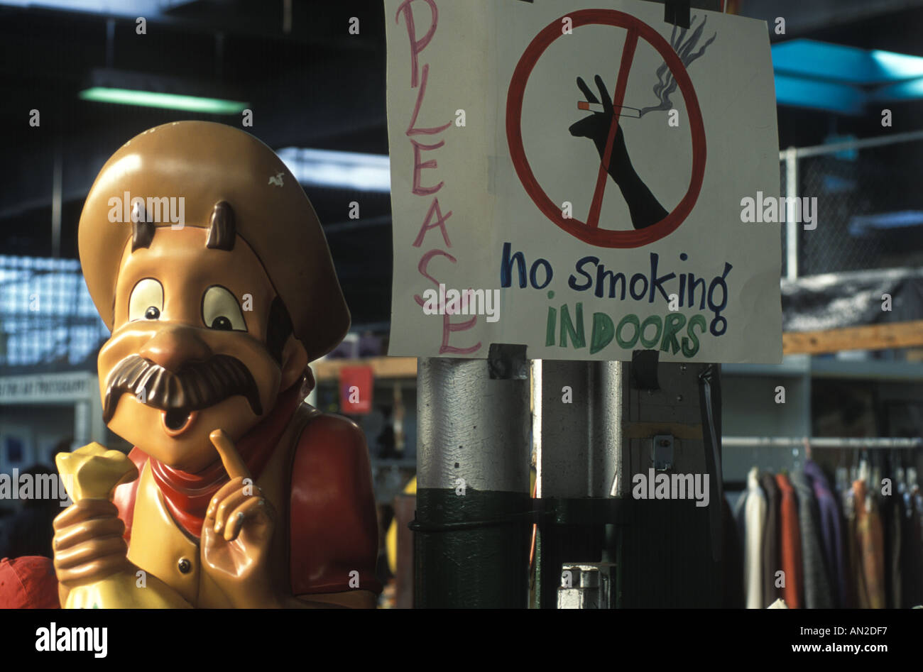 Please No Smoking Indoors Stock Photo