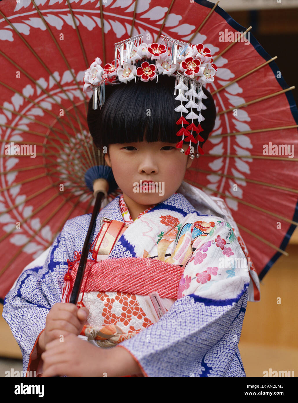 Shichi-Go-San 3 Year Old Girls Kimono Set Cloth Accessories