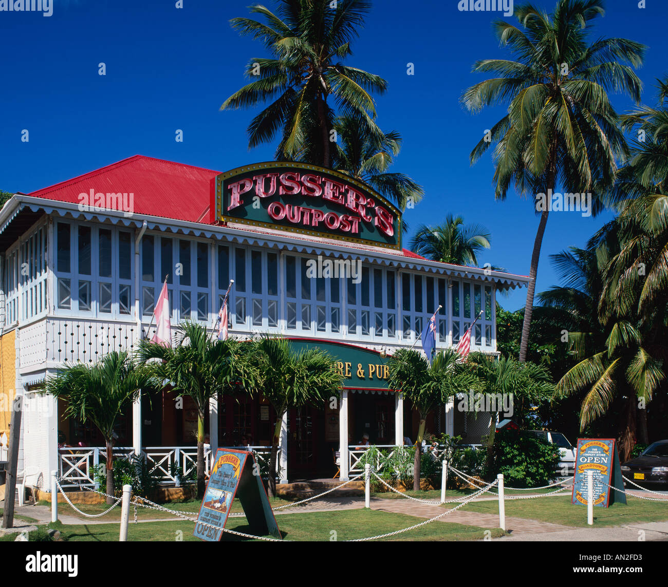 Pussers Pub Road Town Tortola British Virgin Islands Caribbean Stock Photo