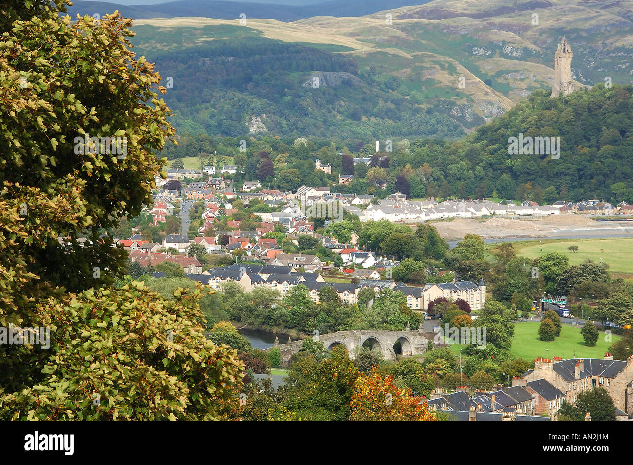 Stirling & William Wallace Monument Stock Photo Alamy