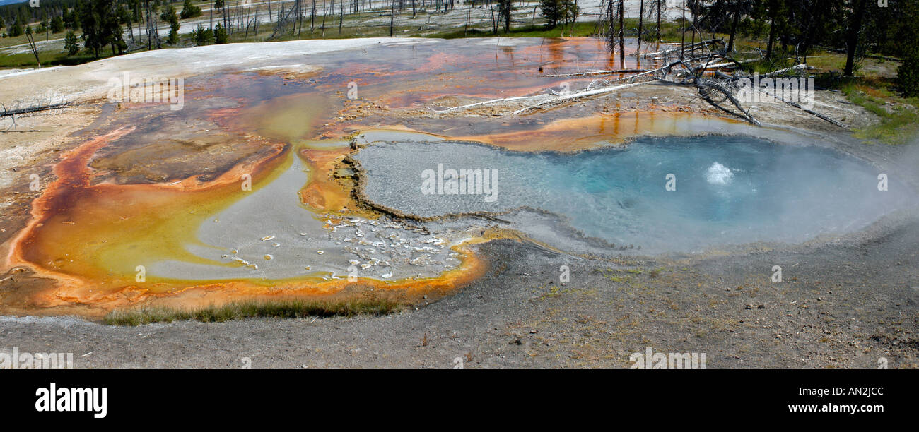 Geothermal geyser pools of colour Stock Photo