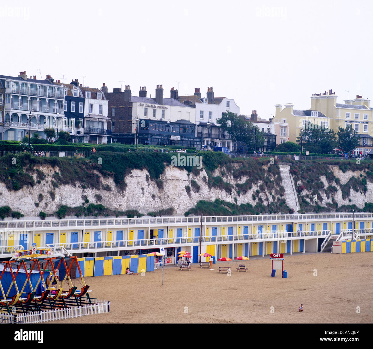 Viking Bay in Broadstairs in Thanet in Kent in England in Great Britain in the United Kingdom UK. Stock Photo