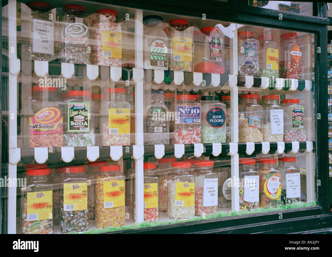 Old fashioned sweet shop in Broadstairs in in Kent in England in