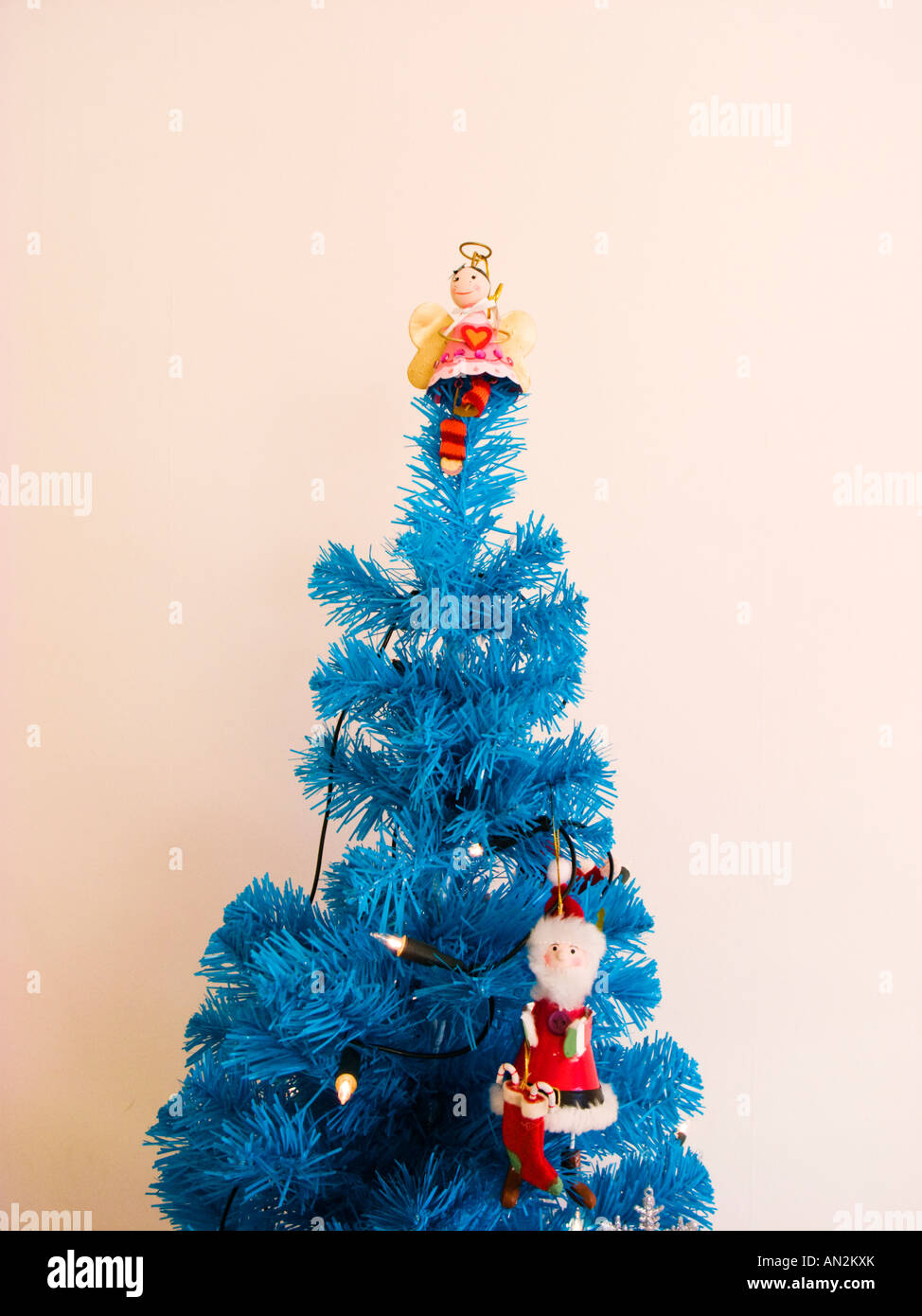 Blue christmas tree Stock Photo