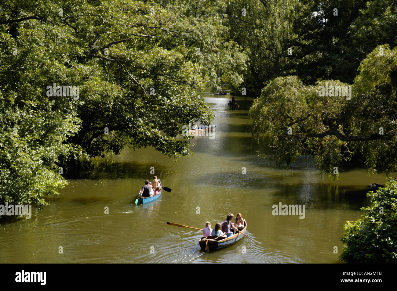 Boating on the River Cherwell Stock Photo