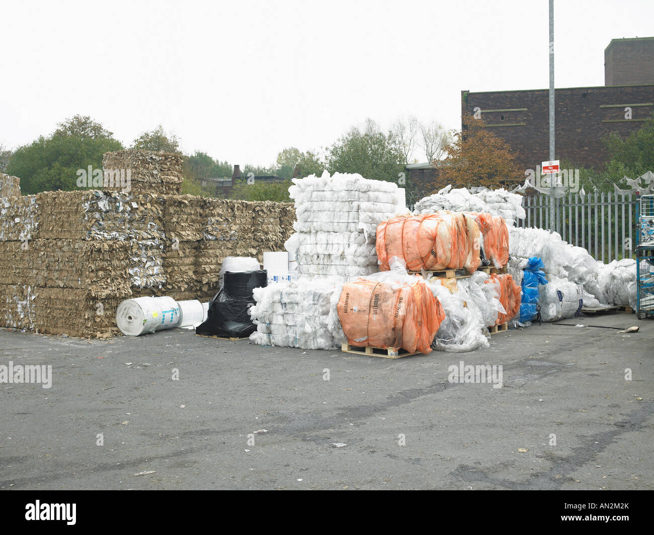PLASTIC AND CARDBORD RECYLING YARD Stock Photo - Alamy