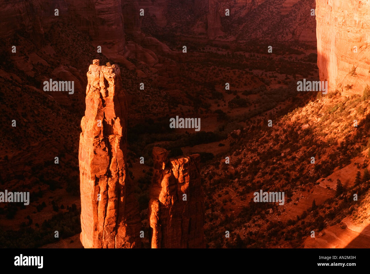 Spider Rock, Canyon de Chelly National Monument, Arizona, United States of America Stock Photo