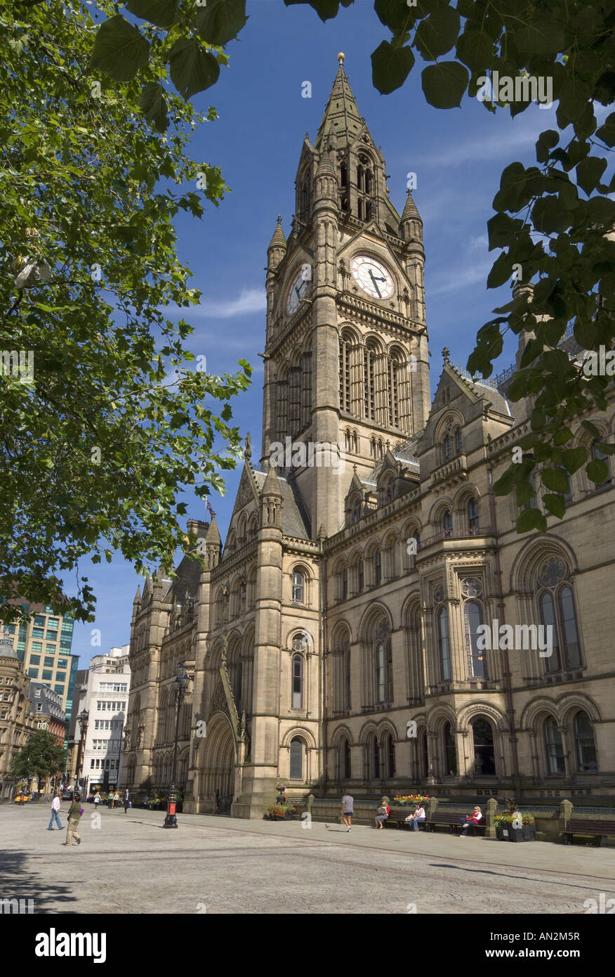 Manchester, The Town Hall Building, Albert Square Stock Photo