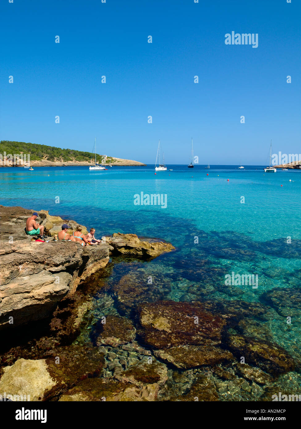 Ibiza, Cala Portinatx Stock Photo - Alamy