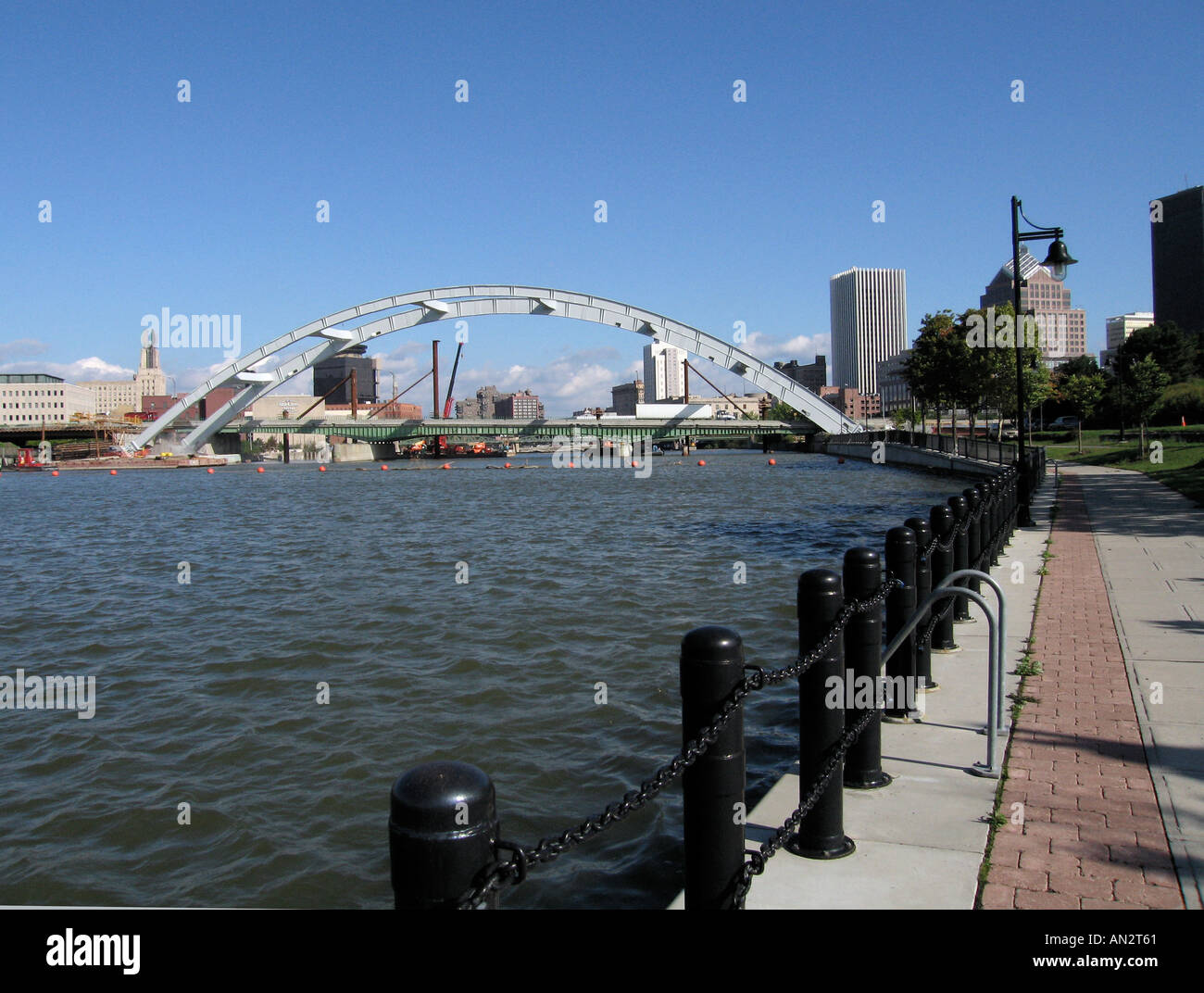 Waterfront and skyline, Rochester NY USA Stock Photo Alamy